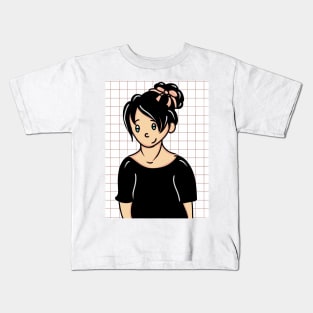 Cute doodle with bow Kids T-Shirt